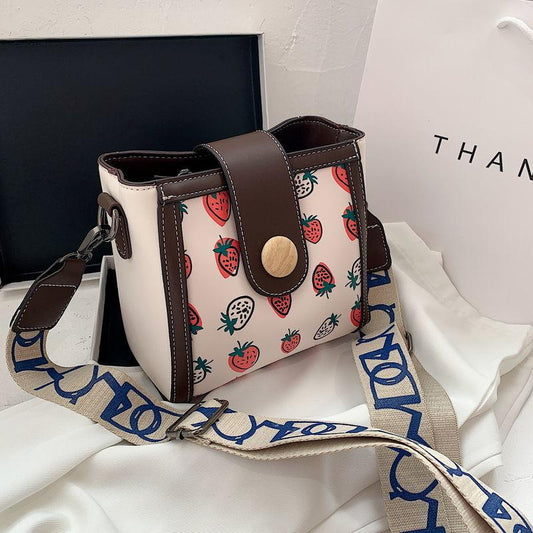 High-quality Small Bag Women's Trendy Fashion Bucket Bag Wild Shopping Broadband One-shoulder Messenger Bag