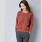 Spring and Autumn Round Neck Knit Bottoming Shirt Pullover Short Loose Top Fashion All-match Female Sweater