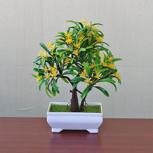 Fake Flower Potted Plant Decoration Living Room Bedroom Flower Arrangement Potted Plant Simulation Flower Set Bonsai Cabinet Decoration Decoration