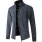Autumn Men's Casual Sweater Plus Velvet Padded Stand-up Collar Men's Loose Solid Color Warm Jacket