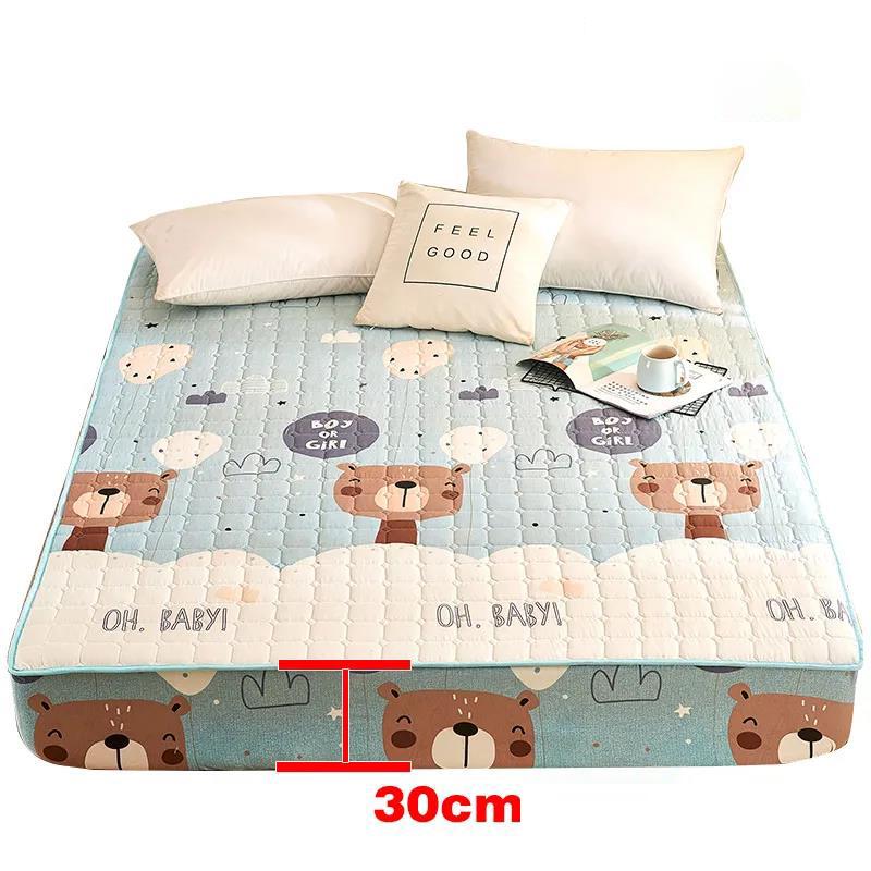 Thickened Mattress Cover Quilted Bed Sheet Cover Single and Double Skin-friendly Breathable Mattress Dust Cover Simmons Protective Cover
