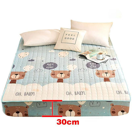 Thickened Mattress Cover Quilted Bed Sheet Cover Single and Double Skin-friendly Breathable Mattress Dust Cover Simmons Protective Cover