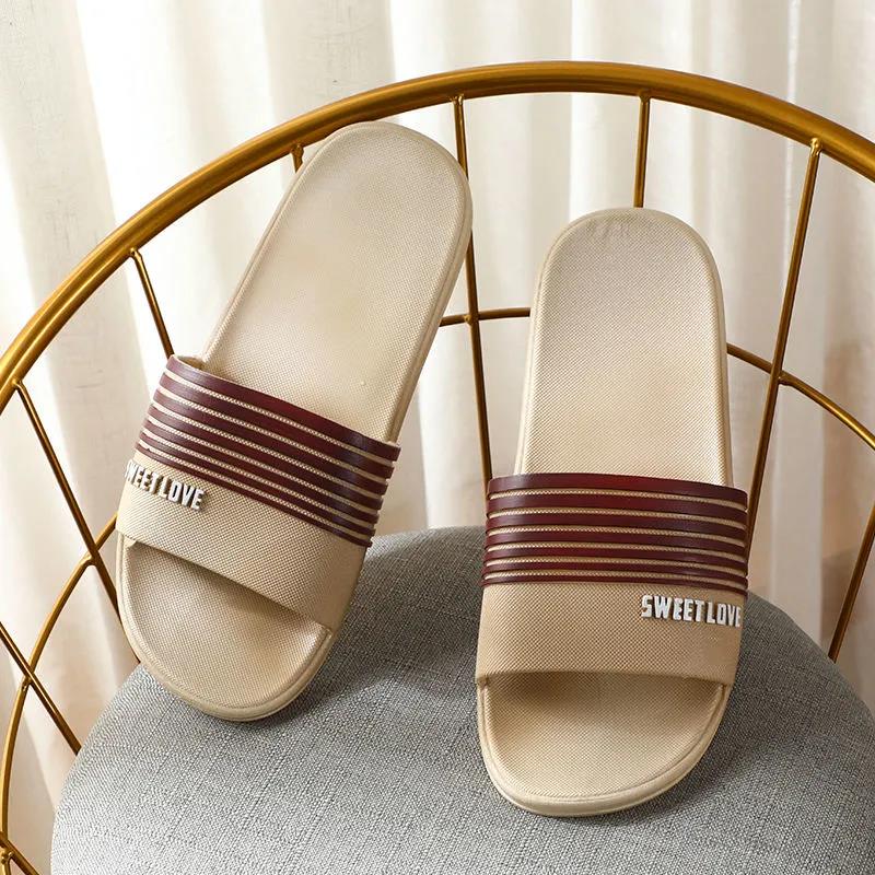 Summer Men's and Women's  Slippers Soft-soled Outwear Couples Non-slip Indoor Slippers