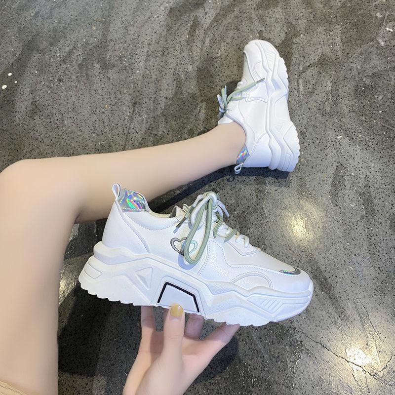 Korean Style Female Student Breathable Shoes Spring and Summer Fashion All-match Platform Sneakers Casual Outdoor Running Shoes