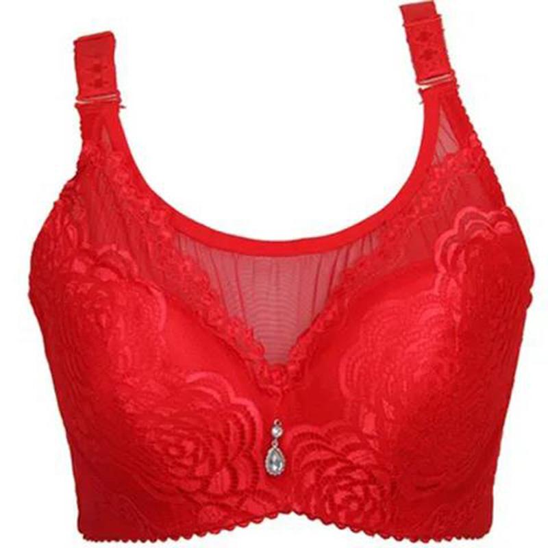 Non-wire Bra Thin Section Breast-receiving Underwear Women's Large Size Big Breasts Small Gather Bra Tube Top Anti-glare Sexy and Elegant