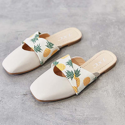 Outer Wear Half-supported Single Shoes Female Summer Sandals Without Heels Half-drag Lazy Wild All-match