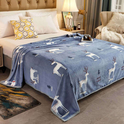 Double-sided Plus Velvet Bed Sheet Coral Fleece Blanket Office Nap Blanket Air Conditioning Blanket Shawl Blanket Towel Quilt Sofa Decoration Blanket