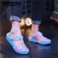 Summer Print Hole Shoes Women's Sandals Flat Jelly Shoes Beach Shoes Non-slip Slippers