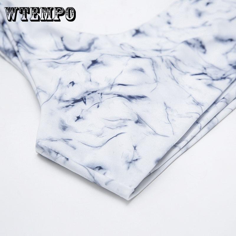 Wtempo Sexy One Shoulder Marble Print Bikini Aliexpress Explosive Ink Style Split Swimsuit