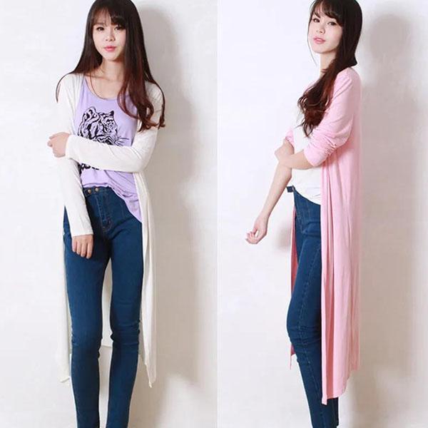Summer Autumn 10 Colors Women Modal Long Cardigan Female Long Sleeve Cotton Cardigans Women Casual Coat