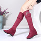 Inner Heightening Over The Knee Women's Boots Boots Dance Stovepipe Stretch Boots Ladies Suede High-heeled Boots