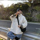 Workwear Jacket Female Students Loose Hong Kong Style Retro Spring and Autumn Short Windbreaker