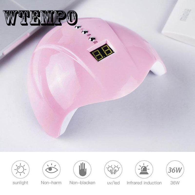 36Wnail phototherapy machine induction nail polish glue baking lamp nail machine led dryer nail lamp