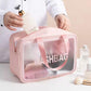 Female Waterproof Transparent Cosmetic Bag Large Capacity Travel Bag Portable Toilet Bag Cosmetic Storage Bag Makeup Bag Organizer