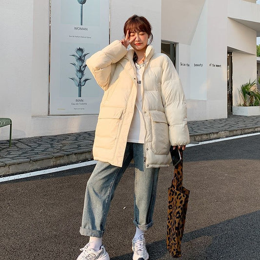 Padded Jacket Winter Coat Women Thick Cotton Coat Korean Style Loose Mid-length Cotton Coat Oversize Women's Trend