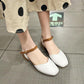 Square Head Baotou Sandals Women Spring and Summer Thick with Chic Net Red Roman Shoes Tide