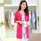 Spring and Autumn Cardigan Tops Mid-length Large Loose Sweater Knitted Thin Women's Jacket