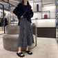 Plus Size Spring and Autumn Sweater Korean Fashion Casual Sexy Blouse Solid Color Strapless Youth Female Jacket