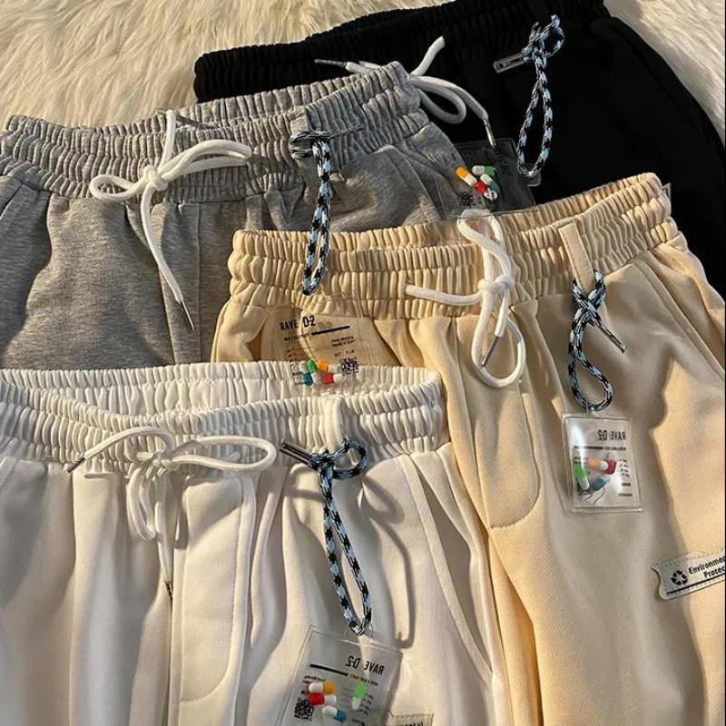 Harajuku Style Handsome Fried Street High-waisted Corset Pants Women Trend Loose Wild Drape Students Casual Sports Long Pants