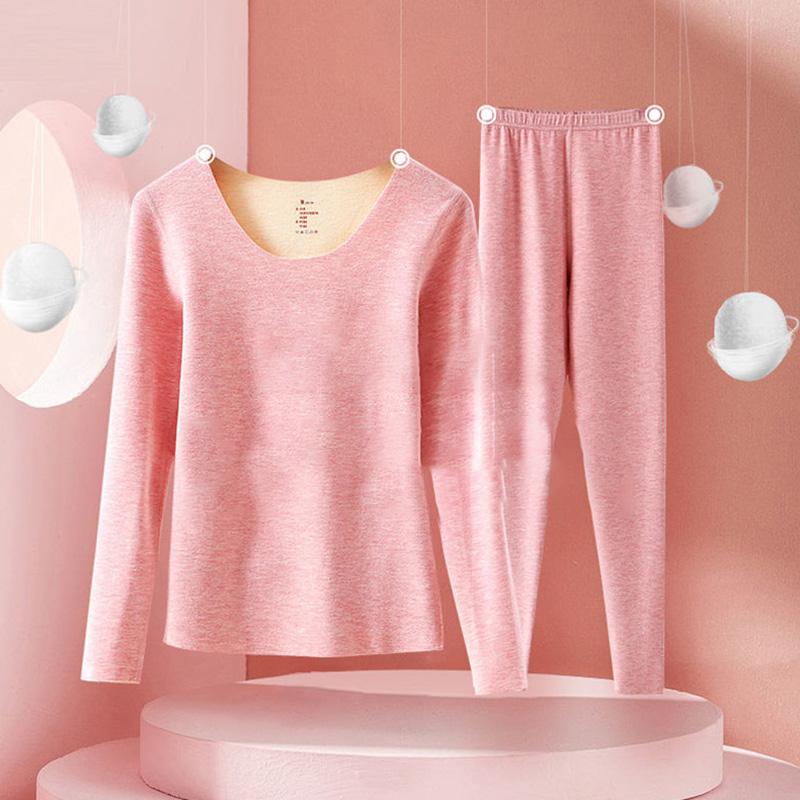De Velvet Silk Thermal Underwear Ladies Inner Wear Constant Temperature Self-heating Plus Velvet Thick Autumn Clothes Long Pants Suit