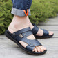 Wearable Leather Sandals Summer Men's Slippers Non-slip Driving Beach Shoes Herringbone Sandals Men