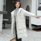 Winter Down Women's Mid-length Loose Straight-leg Temperament Padded Jacket Plus Size Korean Padded Jacket