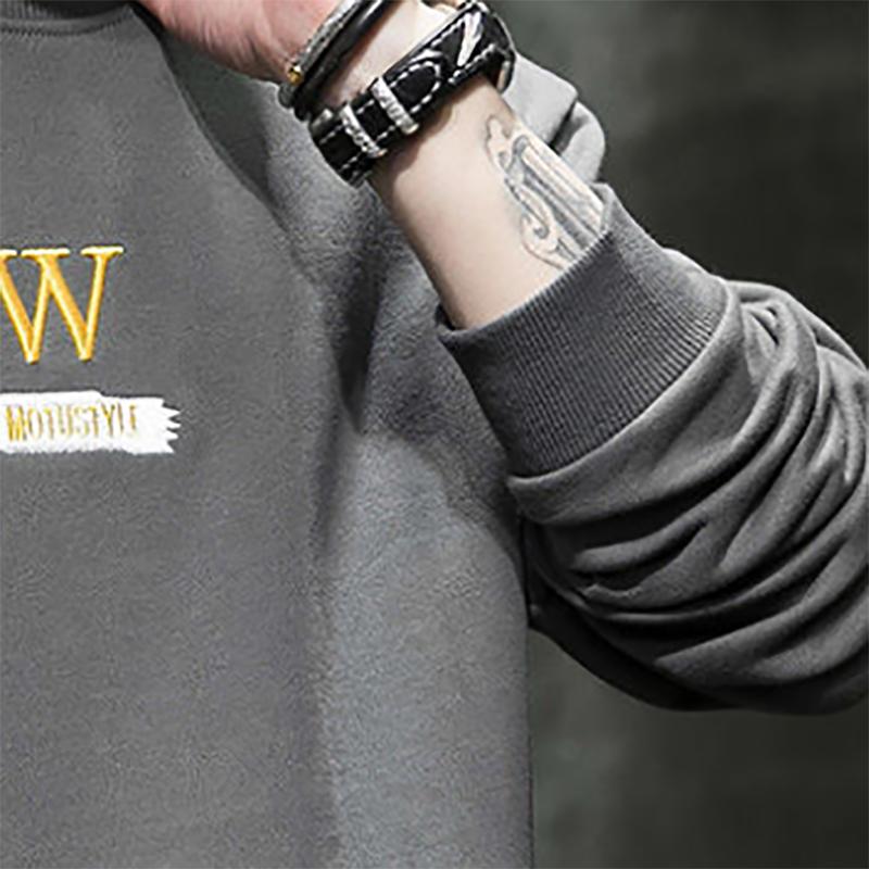 Sweater Men's Autumn Round Neck Long-sleeved Hong Kong Style Ins Trend Loose Sweatshirts Men's Clothes