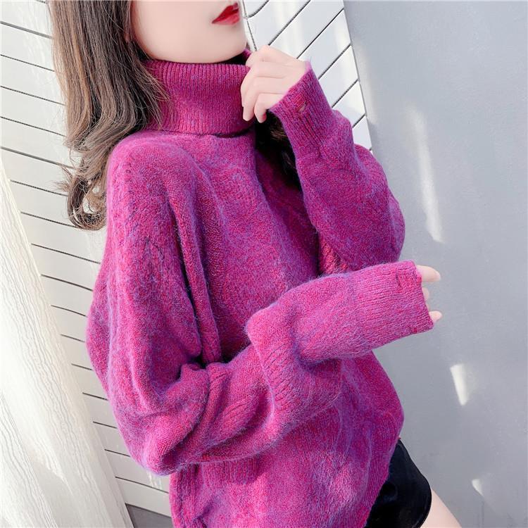 Turtleneck Sweater Autumn and Winter Casual Women's Wild Loose Bottoming Shirt Pullover Knit Top