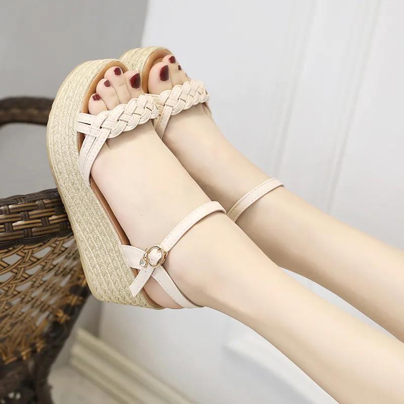 Mid-heel Sandals Women's Summer Slope with Platform Sandals