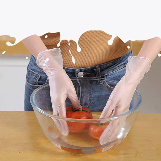20/50/100 Pcs Disposable Transparent Nitrile Gloves Dish Washing Anti Dirty Oil Protective Women Men
