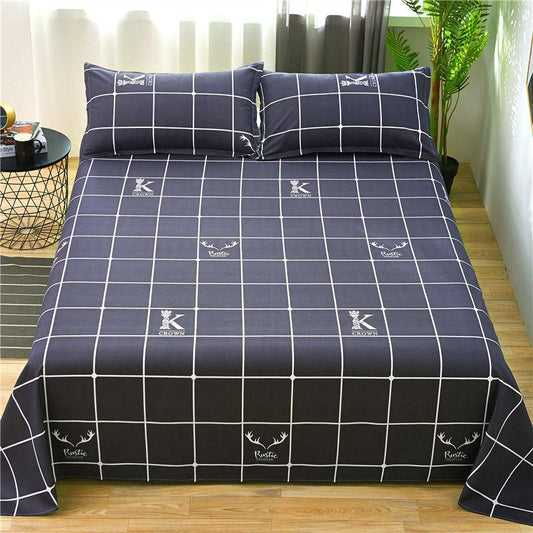 Bedding Three-piece Set, One-piece Bed Sheet, Two Pillowcases, A Pair of Bed Sheets, Skin-friendly Cotton, Summer Single, Double, Mechanical Washing