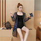 Hooded Shining Cardigan Women's Sun Protection Plus Size Loose Outer Thin Beach Coat Cardigan