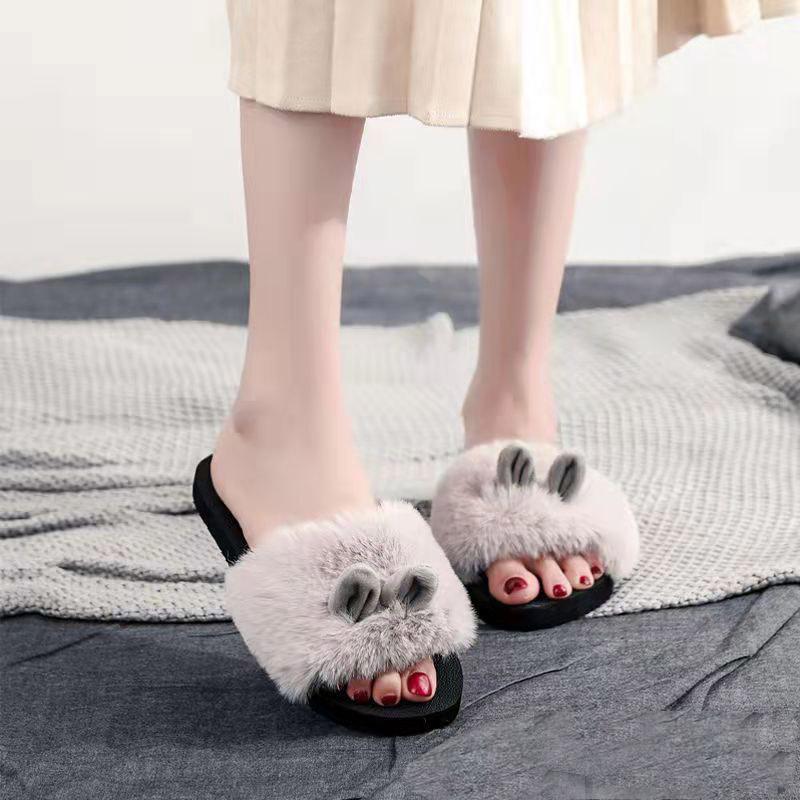 Autumn and Winter Pure Cotton Slippers Indoor Non-slip Soft-soled Shoes Warm Simple Plush Cotton Shoes