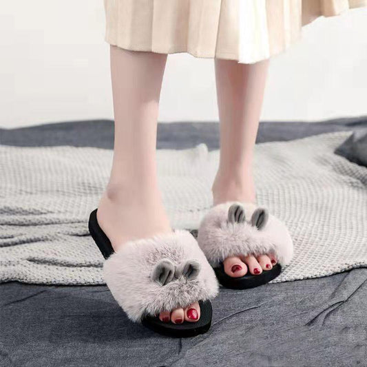 Autumn and Winter Pure Cotton Slippers Indoor Non-slip Soft-soled Shoes Warm Simple Plush Cotton Shoes