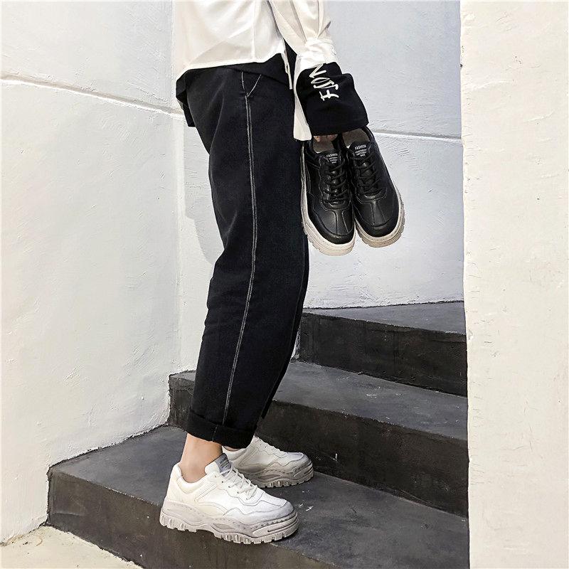 Men's Shoes Thick Bottom Old Shoes Korean Version of Muffin Bottom Shoes Male Students Increased Shoes