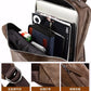 Men Leather Chest Crossbody Bags Shoulder Waterproof Backpacks Fashion Outdoor Business Casual Bag
