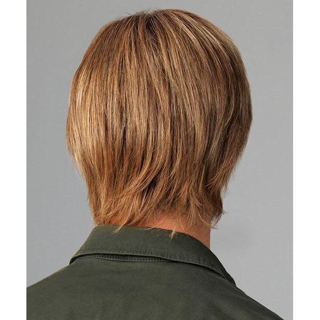 Short Straight Synthetic Men Wig for Male Natural Wigs Brown Color Toupee WIGS