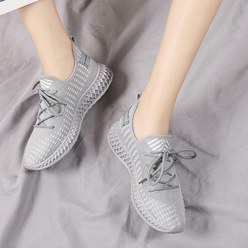 Women's Summer Breathable Flying Woven Sports Shoes Running Casual Shoes Students Korean Version All-match