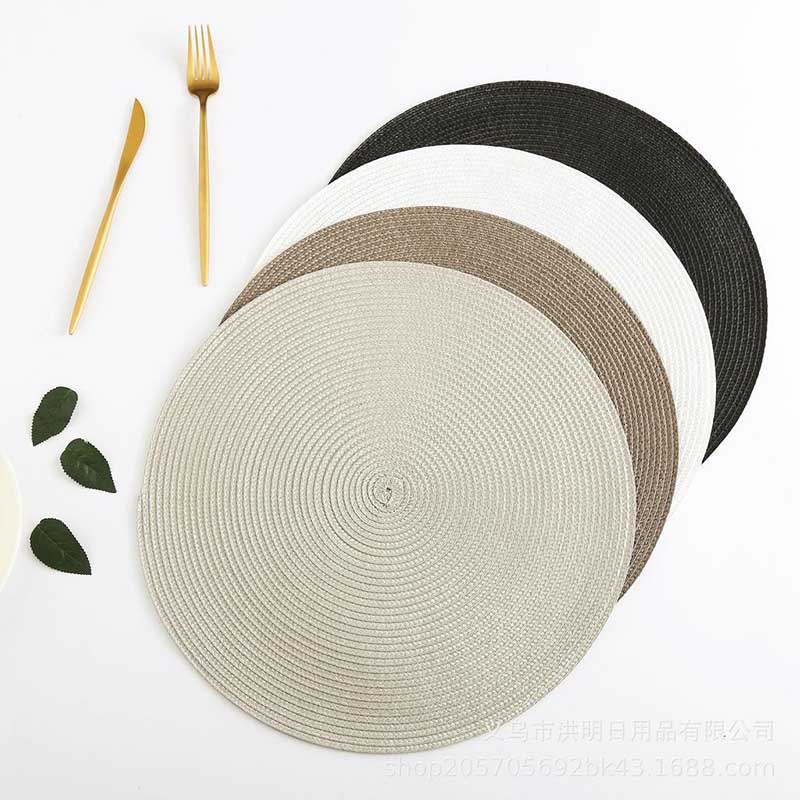 PP Round Cushion Weaving Waterproof and Mildew-proof Tablecloth Heat Insulation