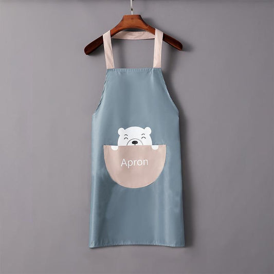 Hand-wiping Apron Female Household Waterproof and Oil-proof Apron Working Kitchen Adult Apron Men's Kitchen Cleaning Utensils
