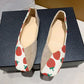 Soft Bottom Peas Shoes Women Spring Summer Sweet Pineapple Cherry Strawberry Flat Bottom Shallow Mouth Single Shoes Slip-on Shoes Casual Flat Shoes