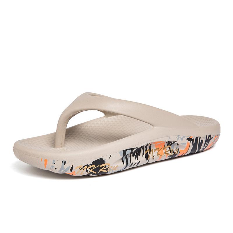 Couple's Spring Summer Slippers Household Soft Mute Flip Flops Non-slip Bathroom Large Size Deodorant Print Slippers
