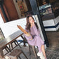 Autumn  Winter Thick Korean Mid-length Sweater Women Over The Knee Knit Sweater Dress Versatile Hooded Base Skirt