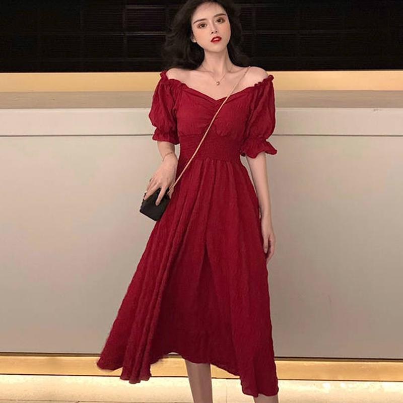 Ruffle Strapless Pleated Short Dress Women Off The Backless Casual Dress Summer Cotton Linen Dresses