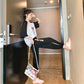 Cute Casual Sportswear Suit Female Summer Two-piece Suit Loose Cool Round Neck Short-sleeved T-shirt + Loose Sports Pants Fabric Light and Breathable