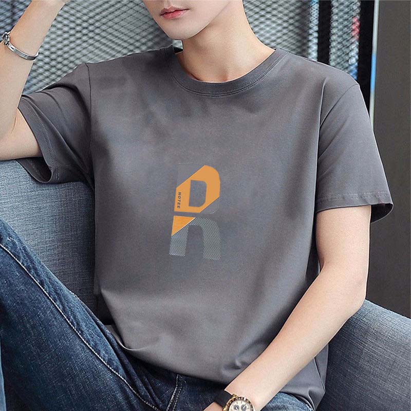 Summer Thin Short-sleeved T-shirt New Men's Upper Clothes Loose Cotton T-shirt