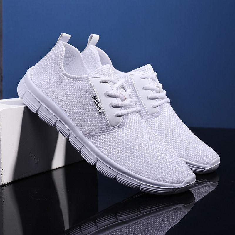 Summer Hollow Breathable Mesh Shoes Men's Large Size Casual Sports Shoes Low-cut Hole Shoes