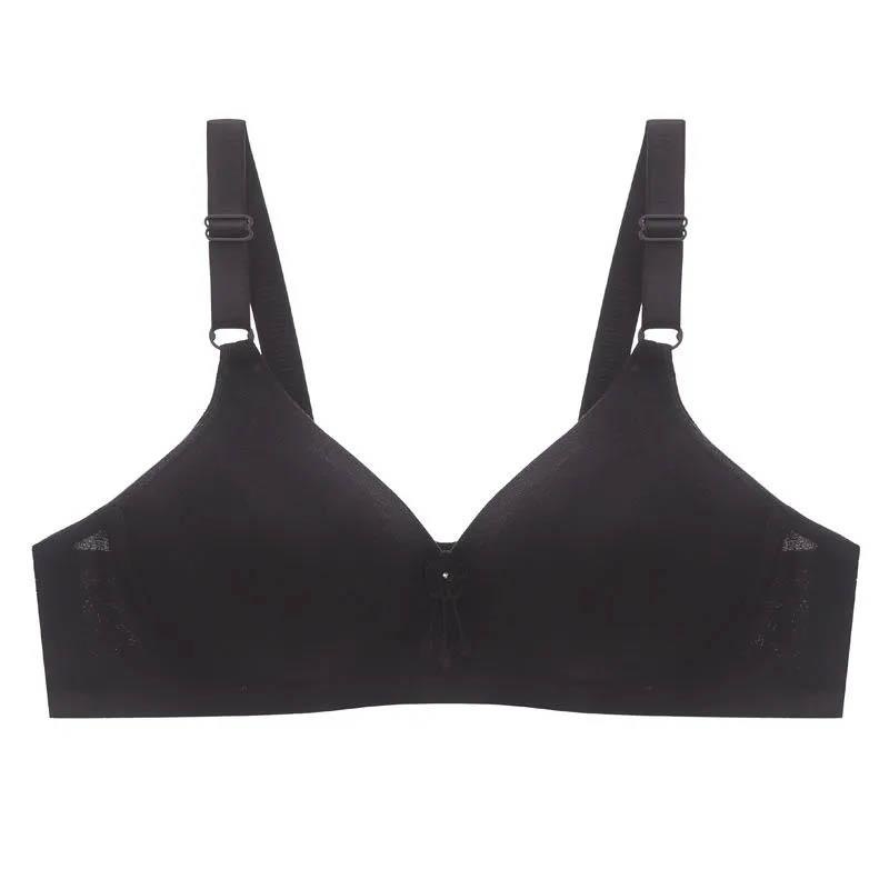 Large Size Jacquard Thin Bra No Steel Rings Gathering Comfortable Receiving Side Breast Breathable Sexy Soft Ladies Bra