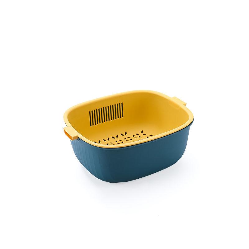Drain Basket Plastic Kitchenware Daquan Multifunctional Fruit and Vegetable Washing Basket Two-piece Set