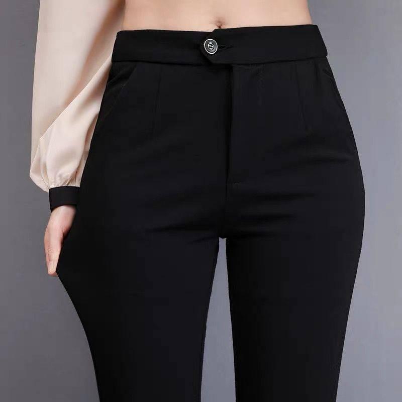 High Waist Flared Pants Female Autumn Winter Fall Feeling Slim Long Pants Flared Pants Casual Pants